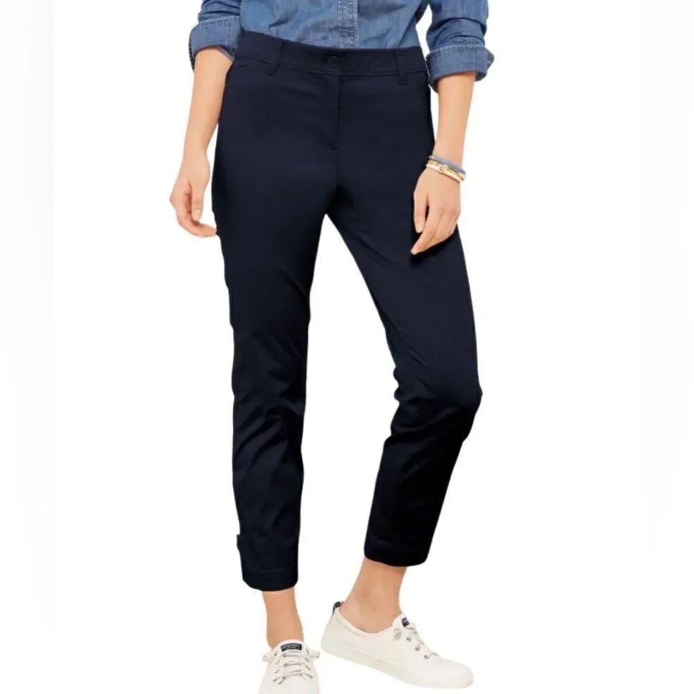 Talbots The Perfect Crop Pants in Navy Blue Women’s 2